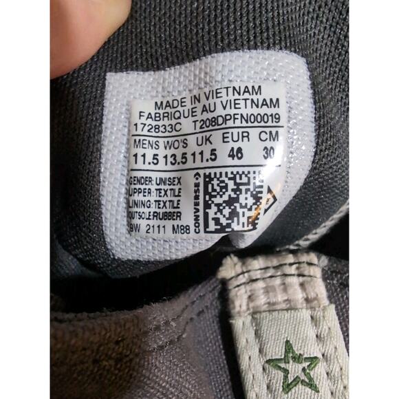 Converse Hi Storm Wind Sz 11.5 Chuck Taylor All Star Crafted Canvas High 172833C main image 5